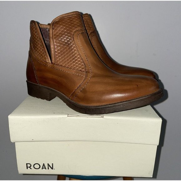 NIB Sz 7 Roan by Bed Stu Gossip Tan Napa Leather Brown Ankle Boots - Picture 6 of 6